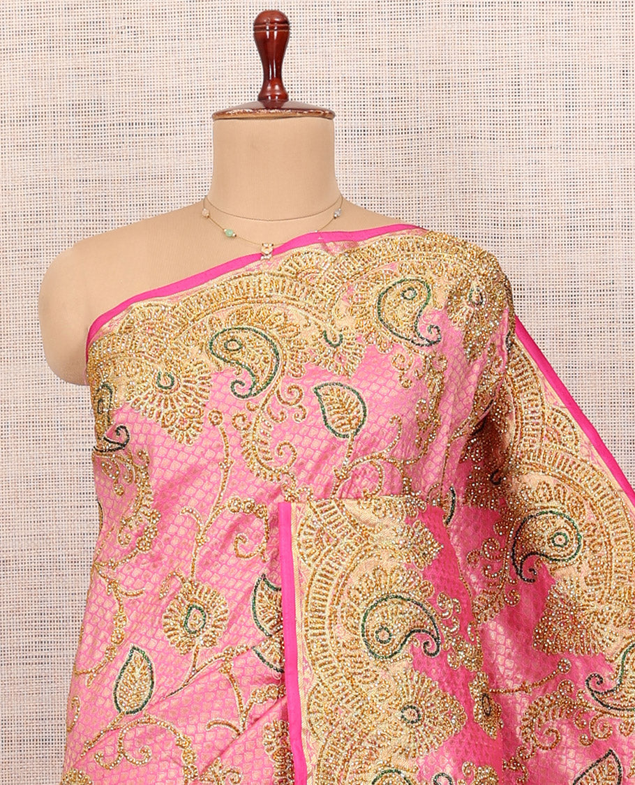 Pink Mysore Silk Saree