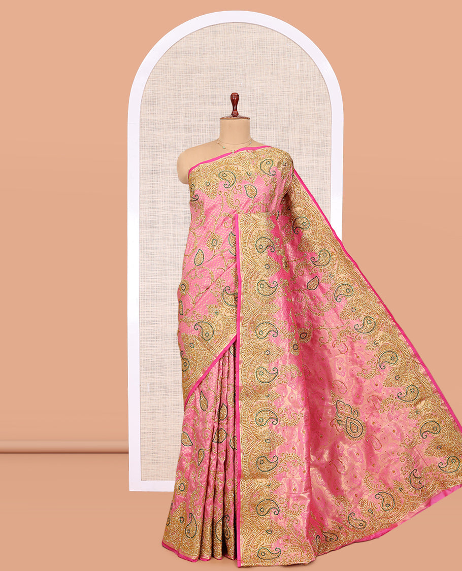 Pink Mysore Silk Saree