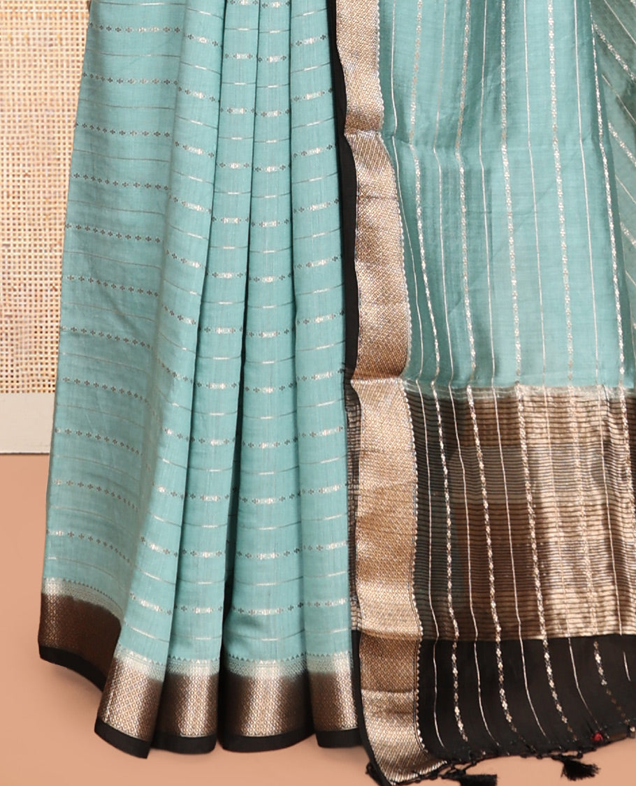 Blue Assam Silk Saree