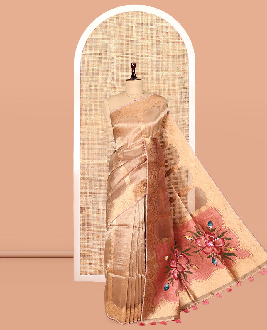Copper Fancy Organza Saree