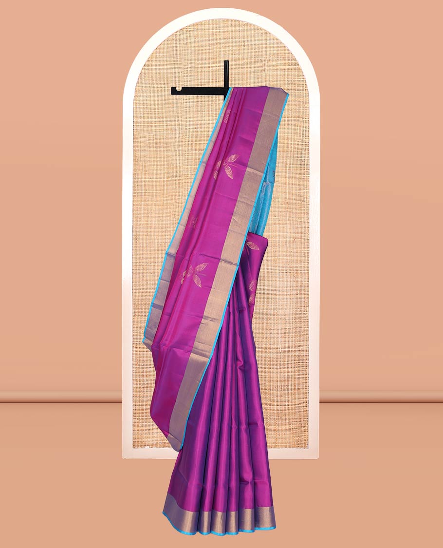 Purple Mayuri Lite Silk Mix Saree