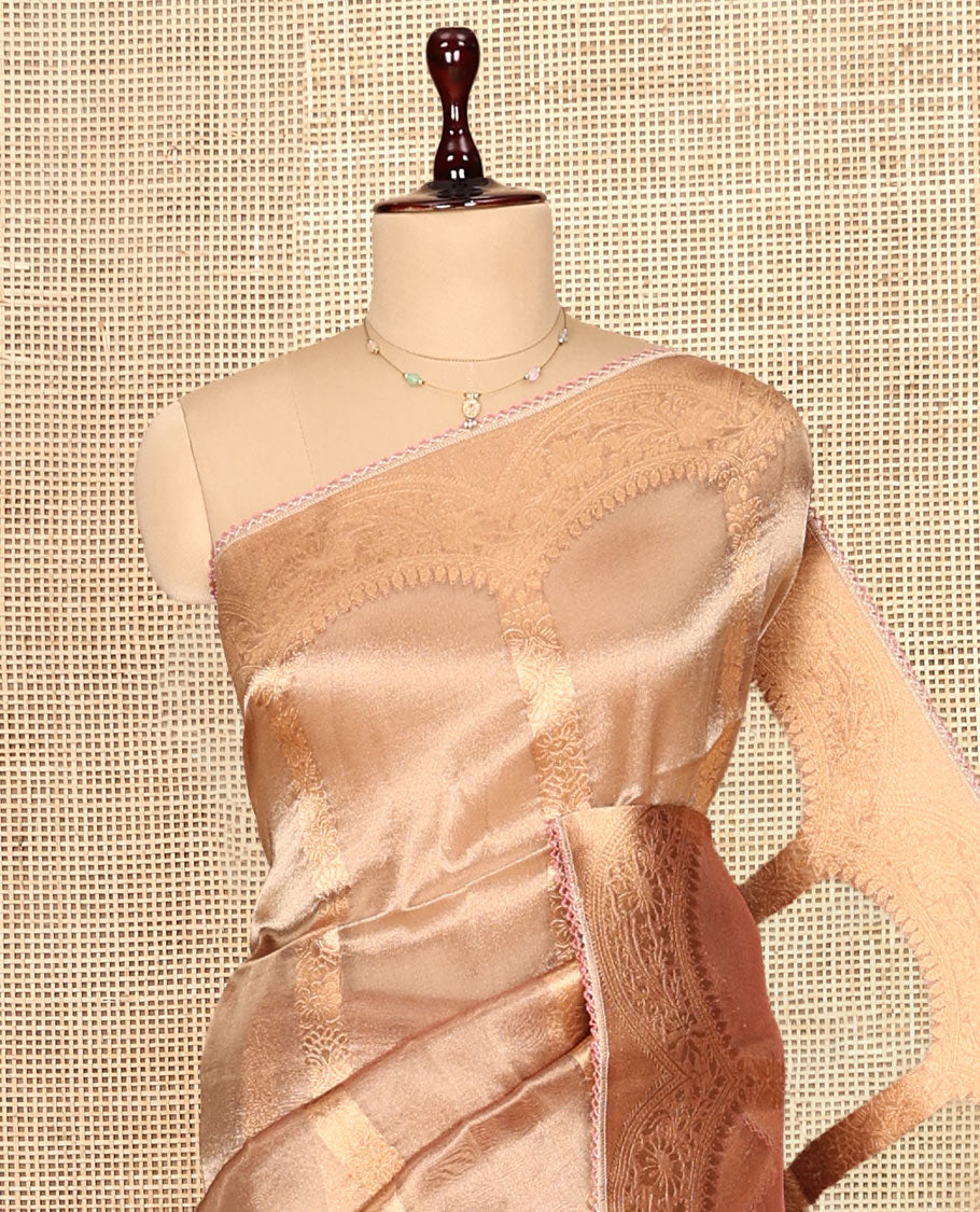 Copper Fancy Organza Saree