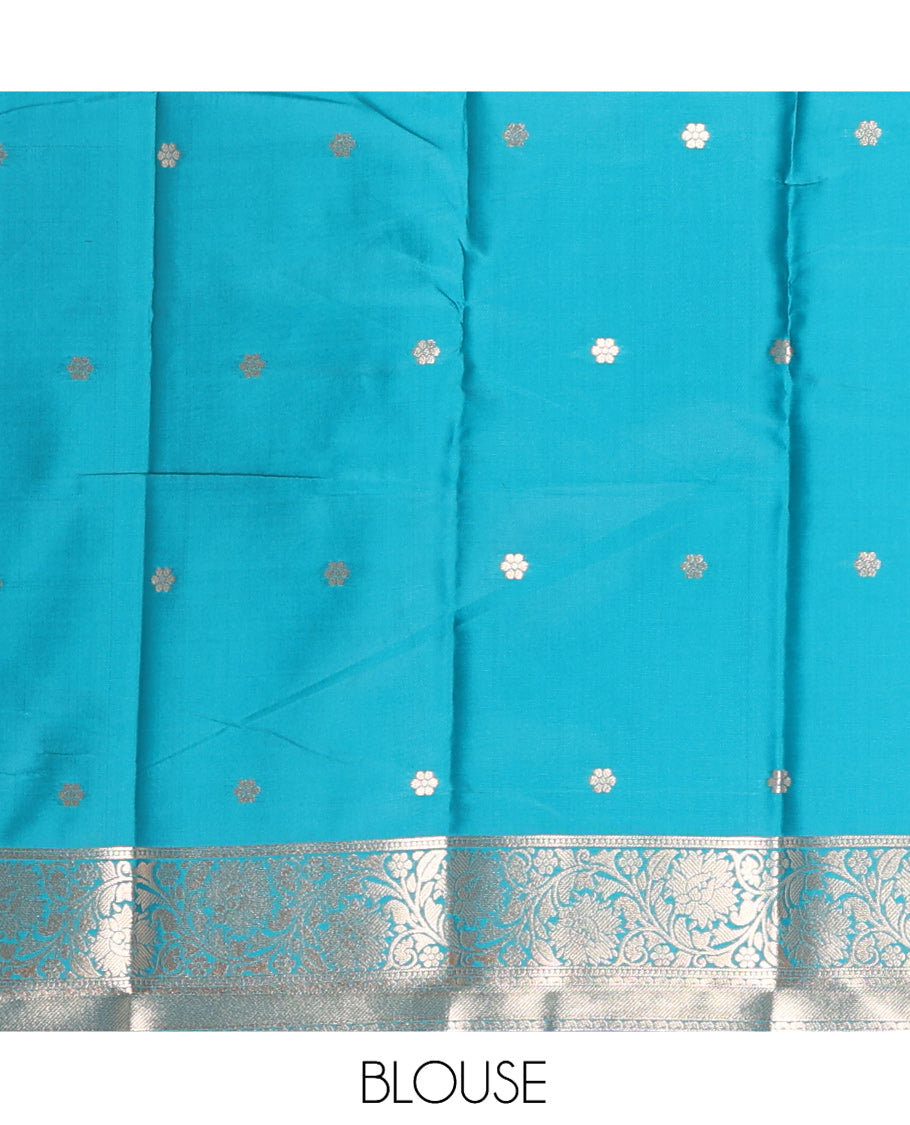Borderless Royal Blue Elite Soft Silk Saree