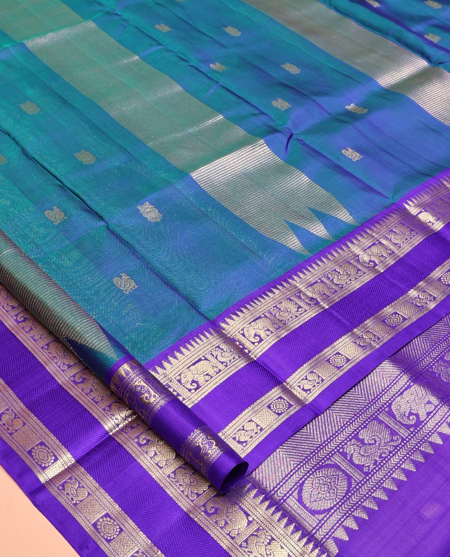 Blue Venkatagiri Silk Saree
