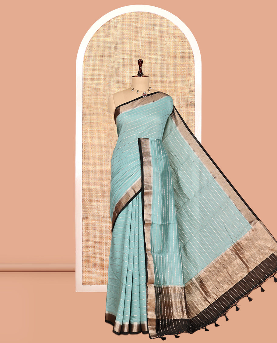 Blue Assam Silk Saree