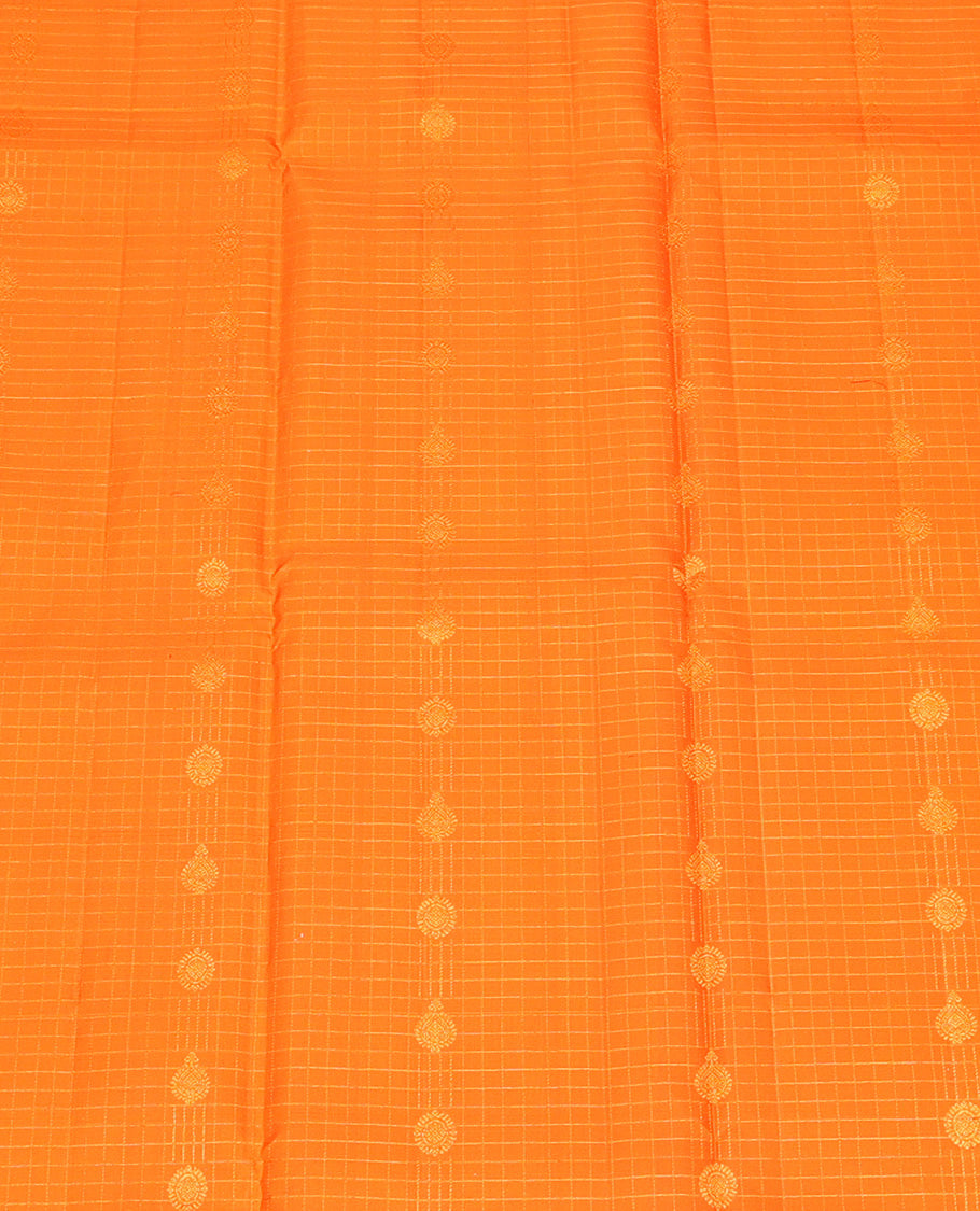 Orange Pure-Silk Half-Saree