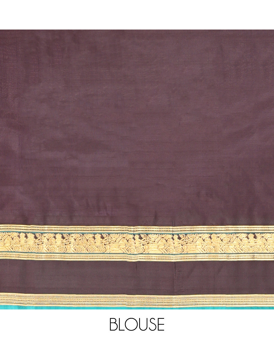 Rexsona Green and Navapalam Vasundhara Silk Saree
