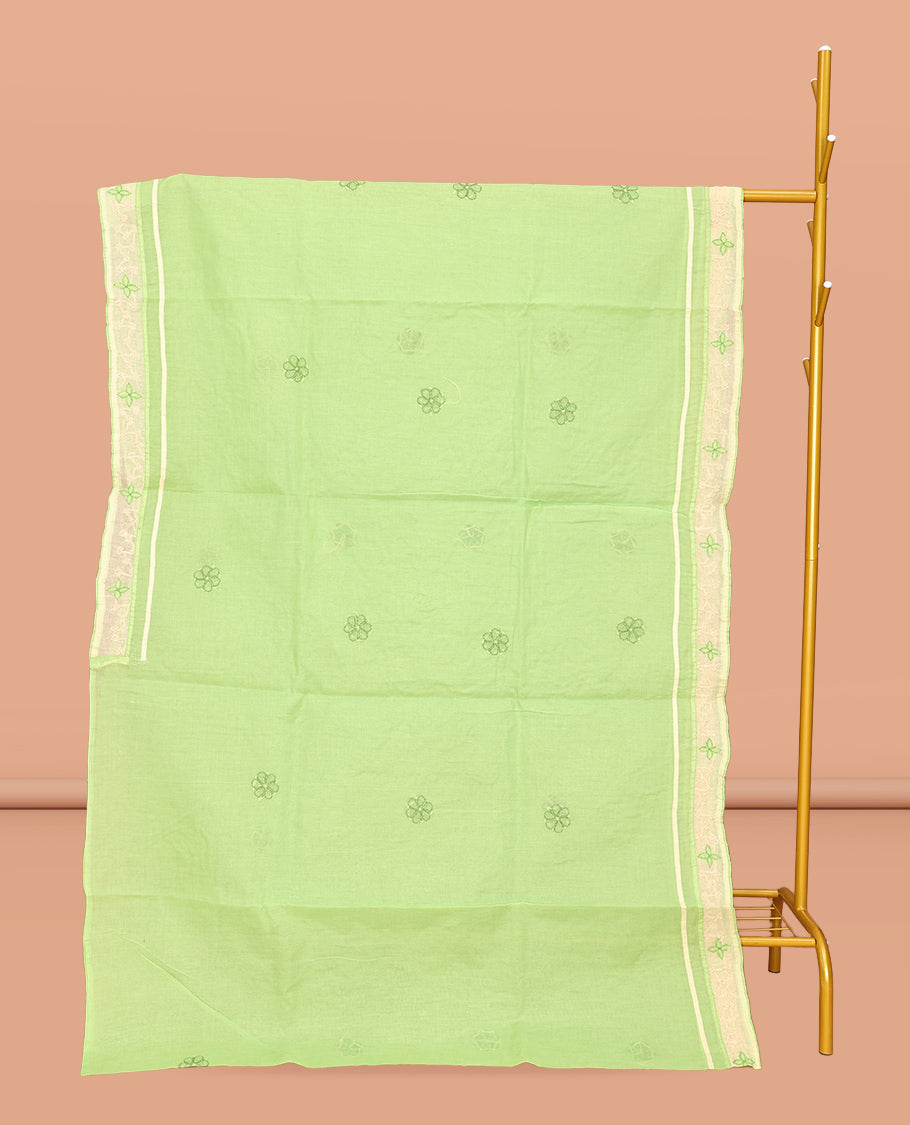 Green Lucknowi Chikankari Saree