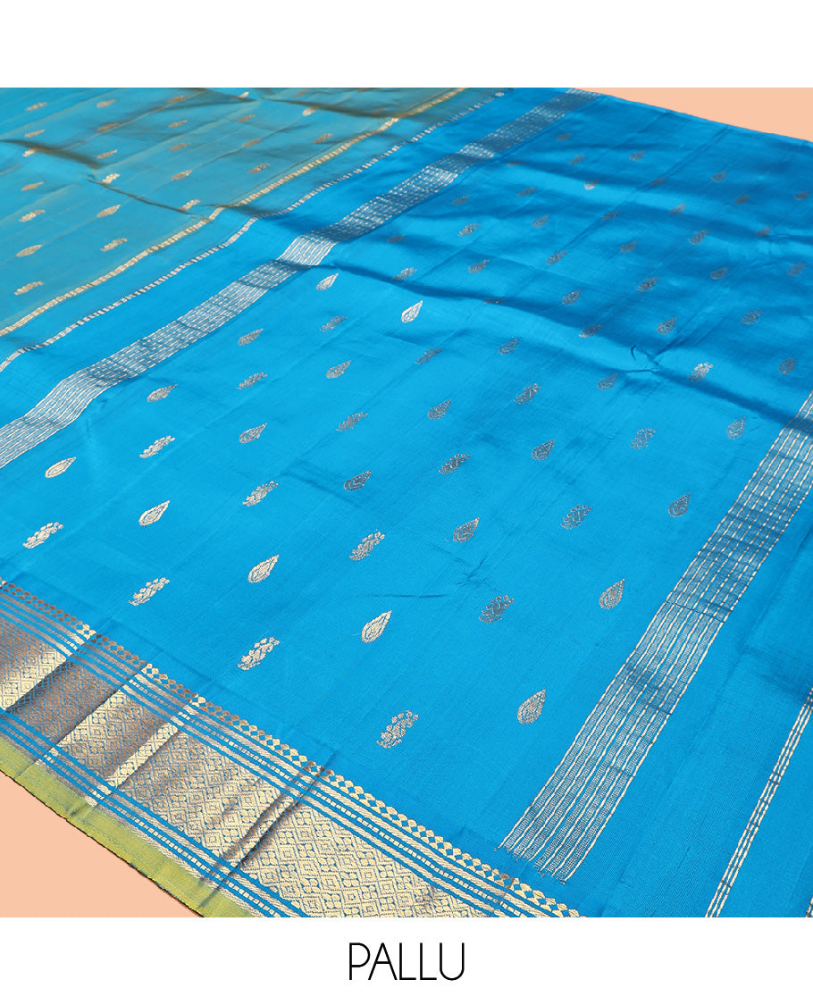 Blue Kanchipuram Silk Saree