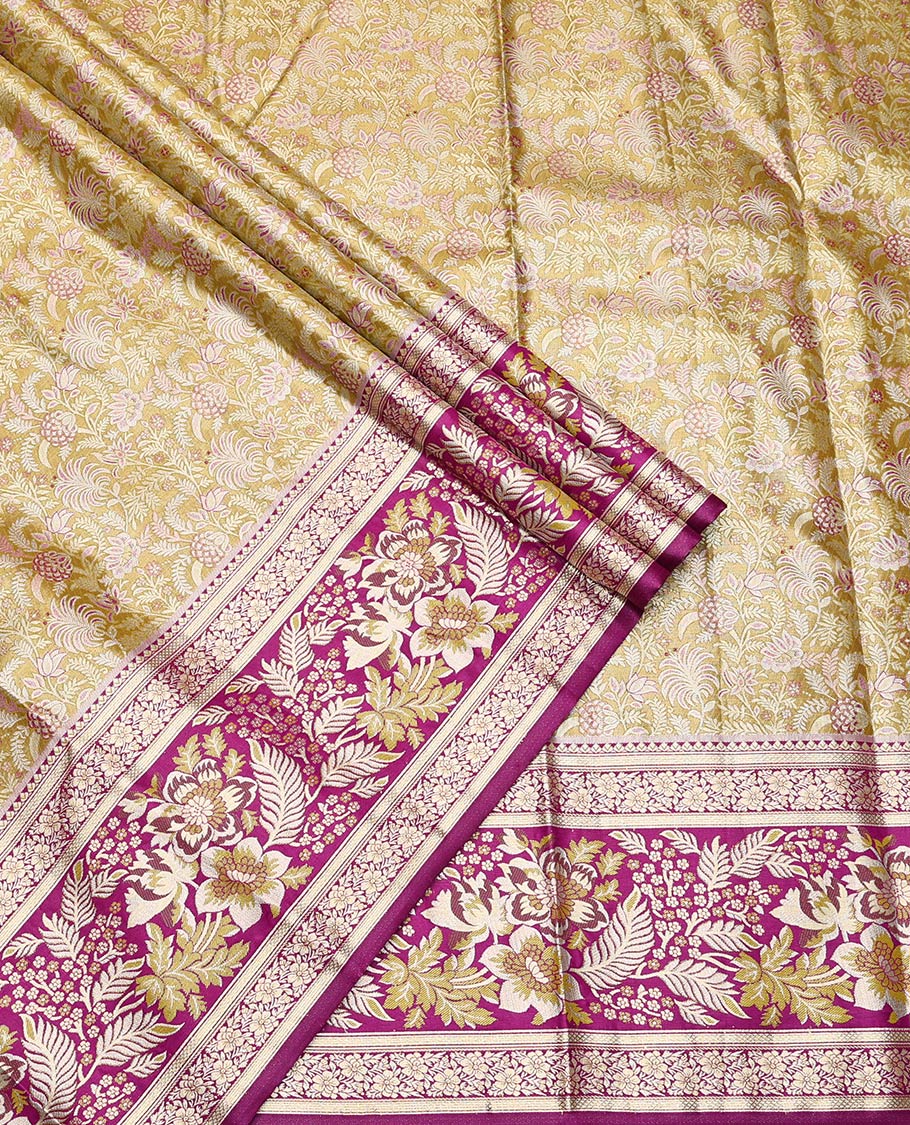 Green Art Silk Half-Saree