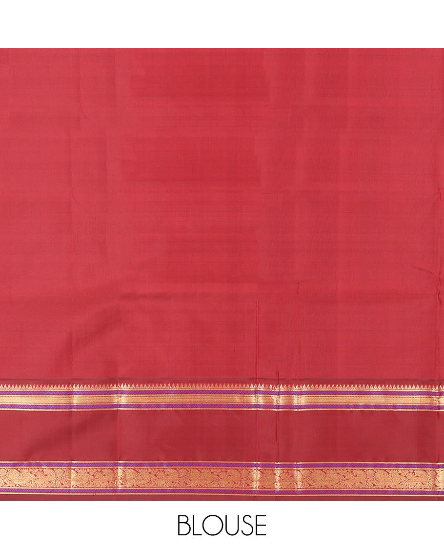 Grey Kanchipuram Chettinad Saree