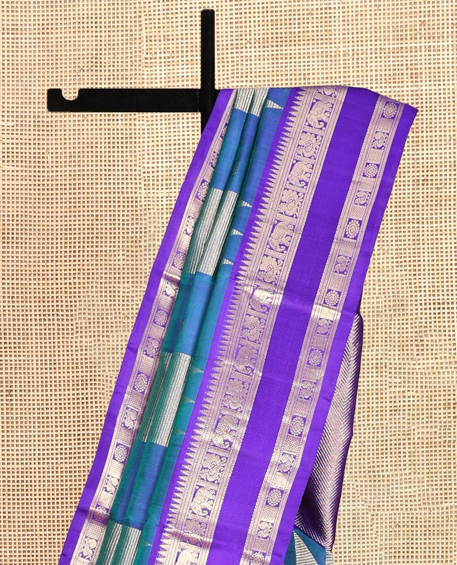 Blue Venkatagiri Silk Saree