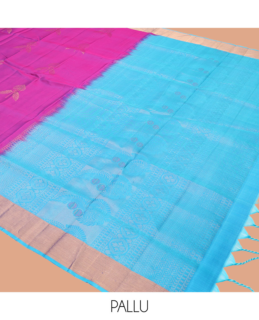 Purple Mayuri Lite Silk Mix Saree