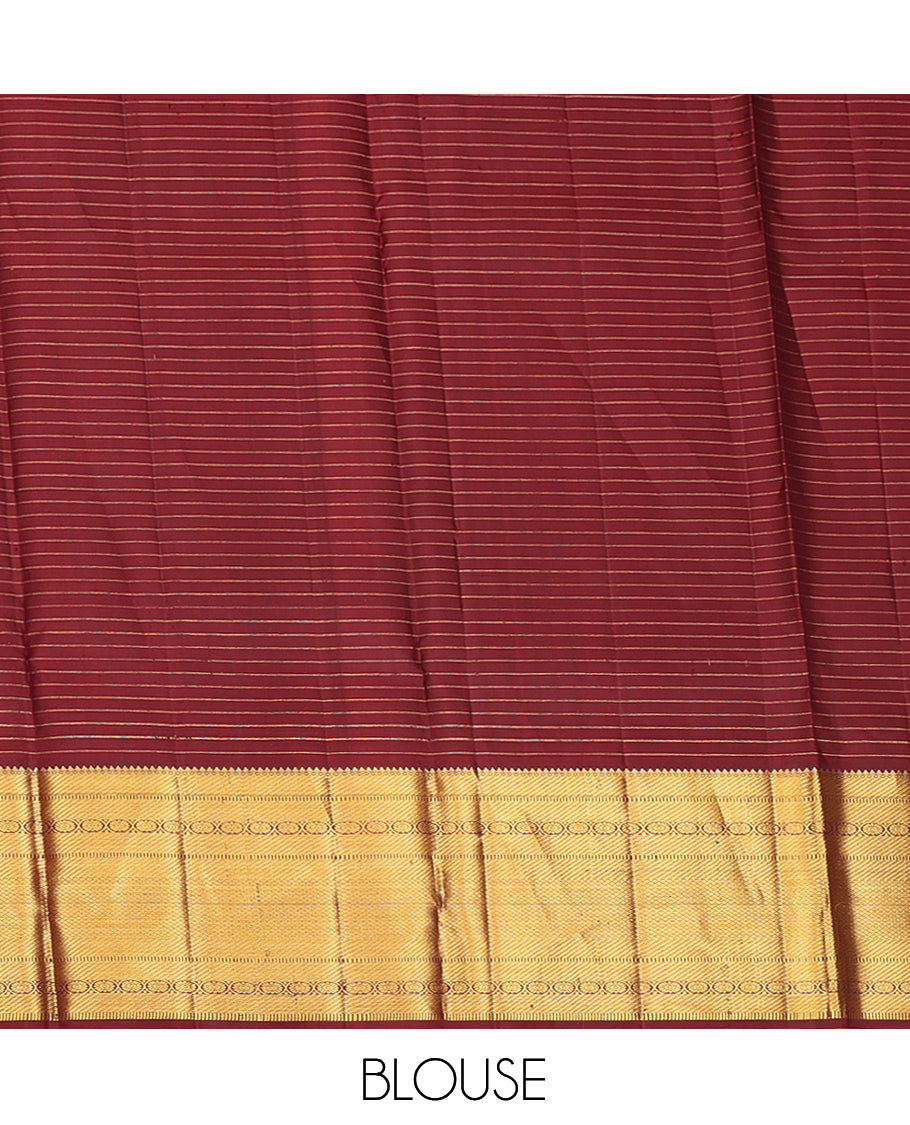 Orange Pure-Silk Half-Saree