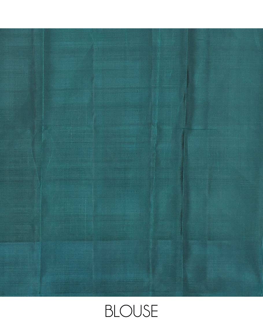 Brown zari buttas silk mix saree, contrast zari design border & pallu of geometric designs