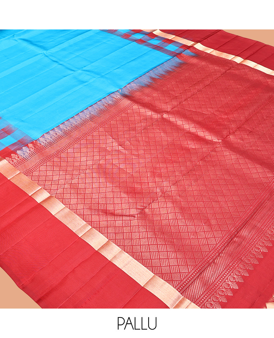Blue Mayuri Soft Silk Saree