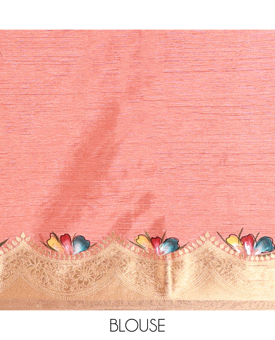 Copper Fancy Organza Saree