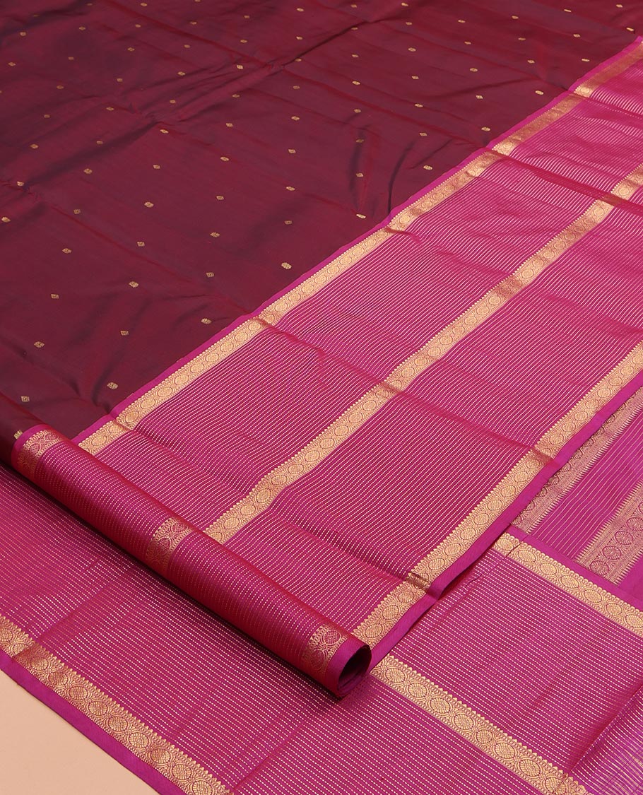 Wine-Magenta Vasundhara Silk Saree