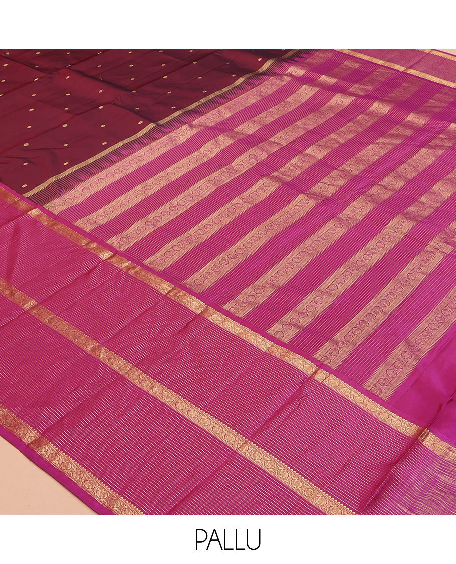 Wine-Magenta Vasundhara Silk Saree