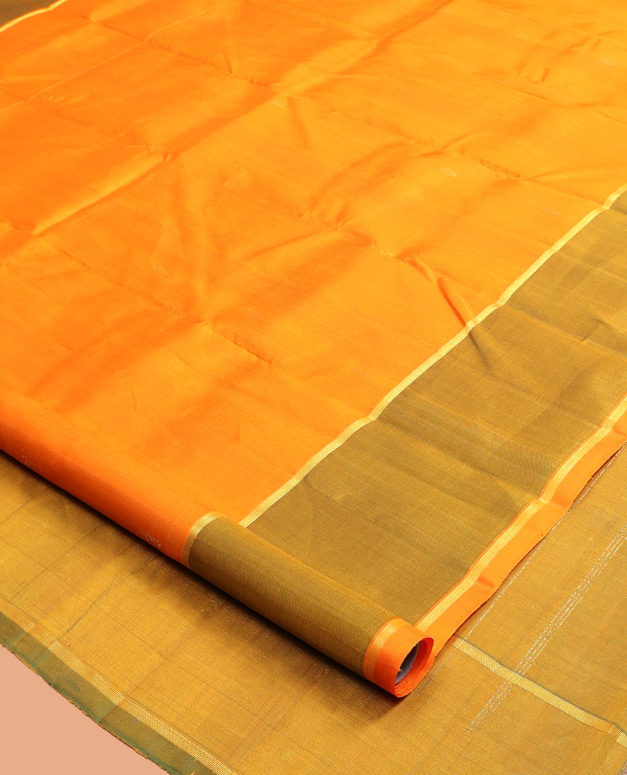 Orange Kanchipuram Silk Saree