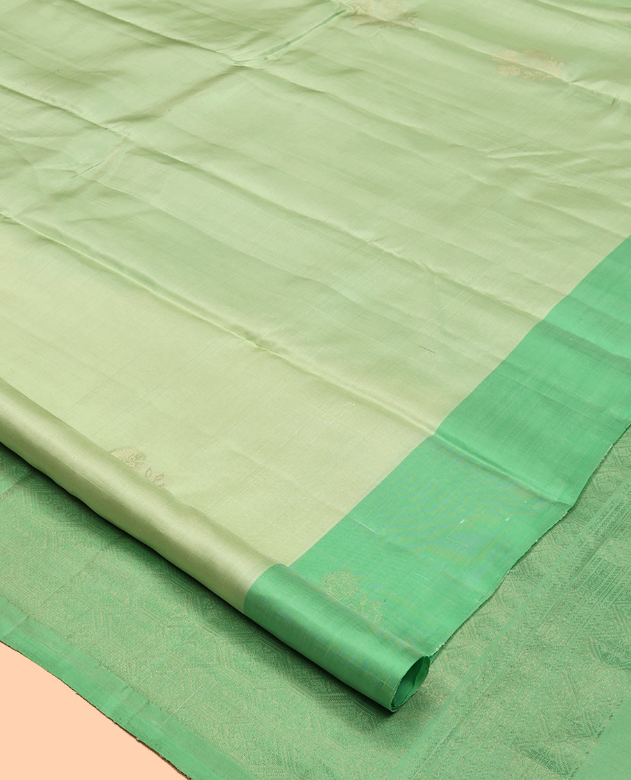 Green Mayuri Lite Silk Mix Saree