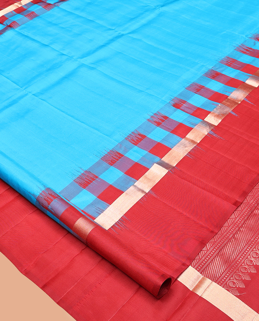 Blue Mayuri Soft Silk Saree