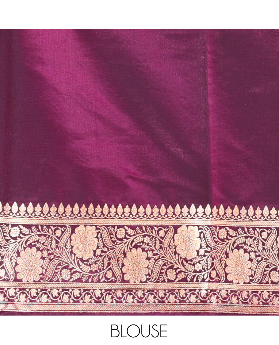 Purple Banaras Nylon Saree