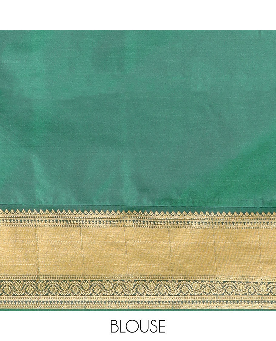 Purple checked soft silk saree with contrast intricate zari design & argyle design pallu