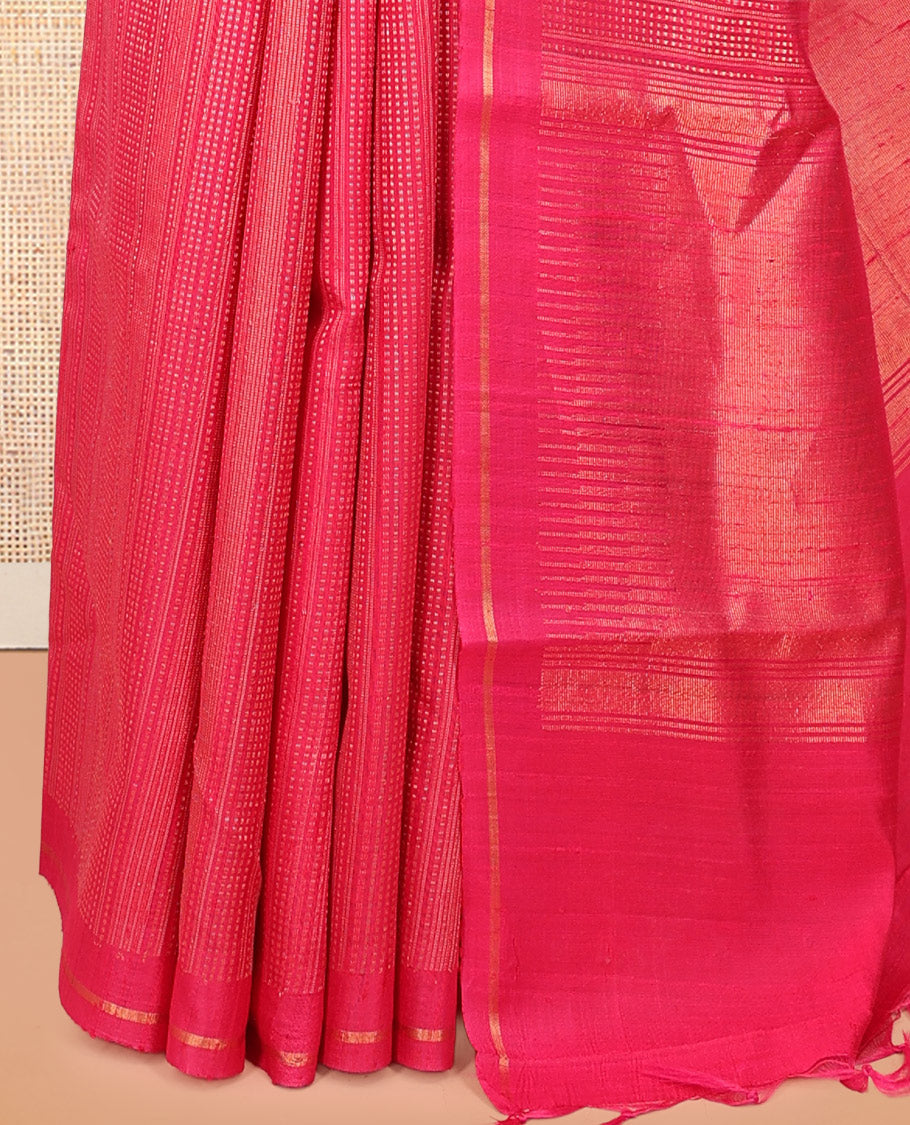 Pink Dupion Saree
