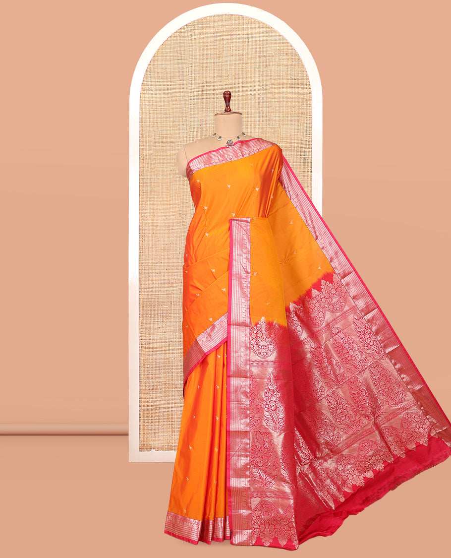 Orange Budget Silk Saree