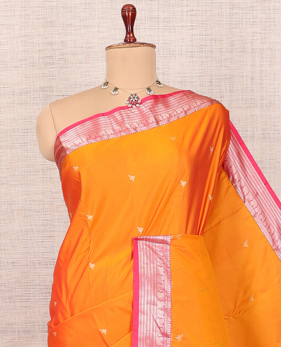 Orange Budget Silk Saree