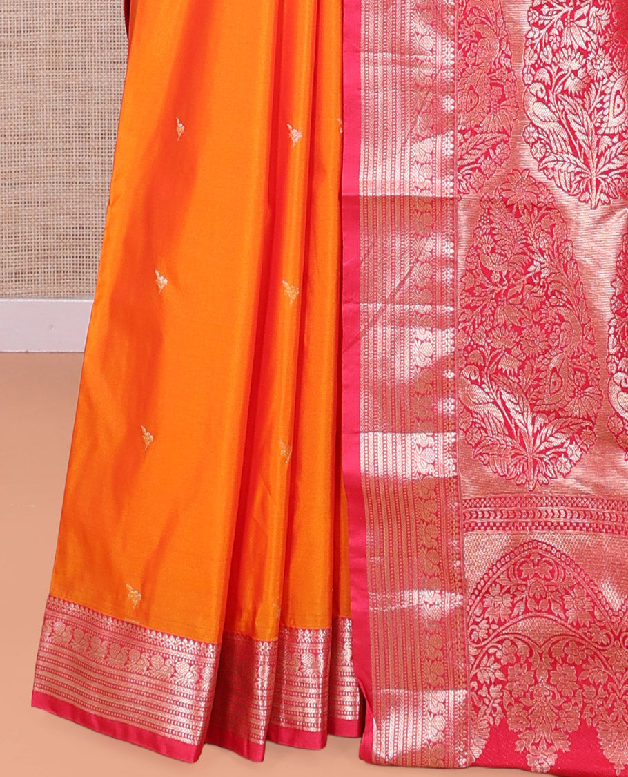 Orange Budget Silk Saree