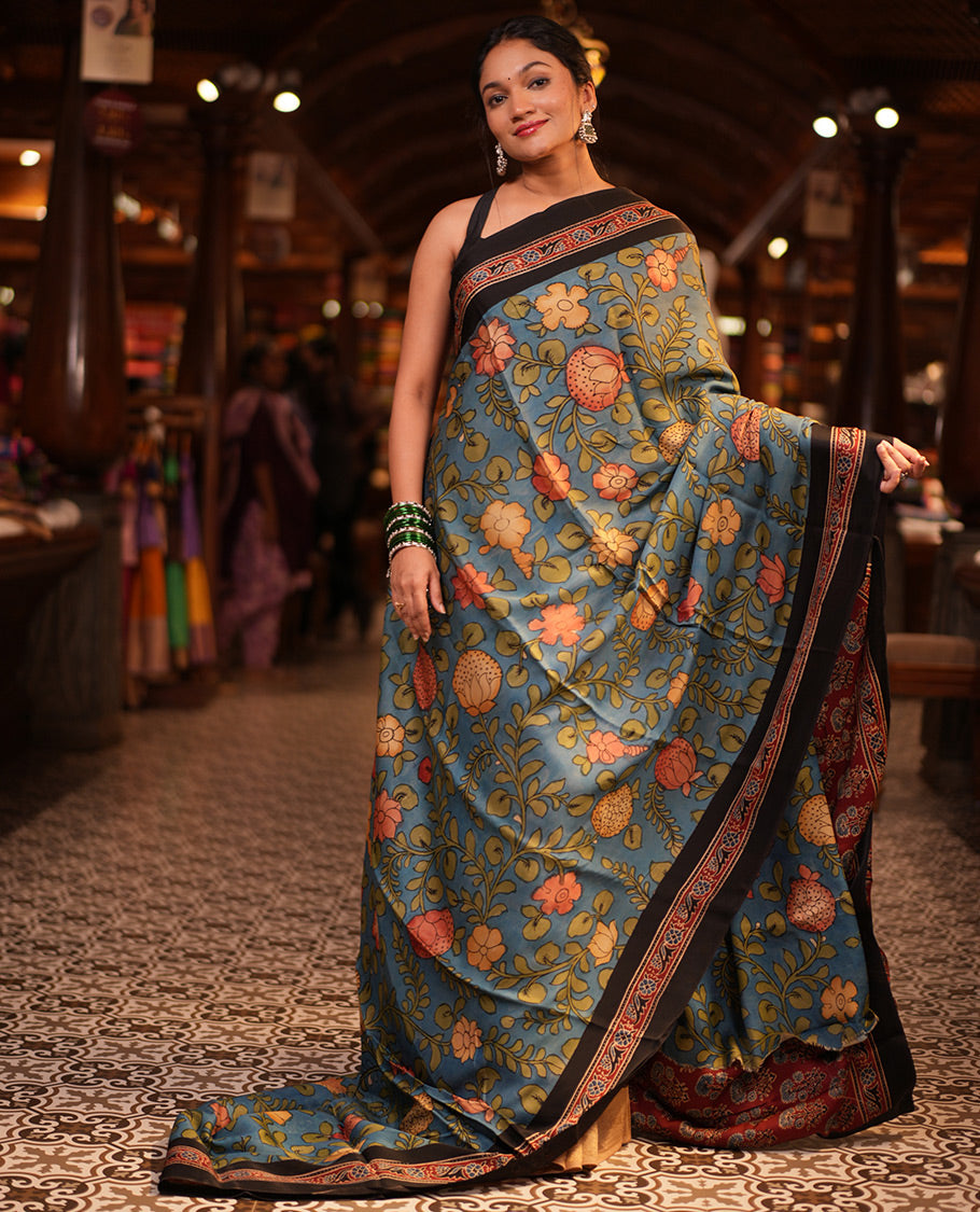 Blue Modal Silk