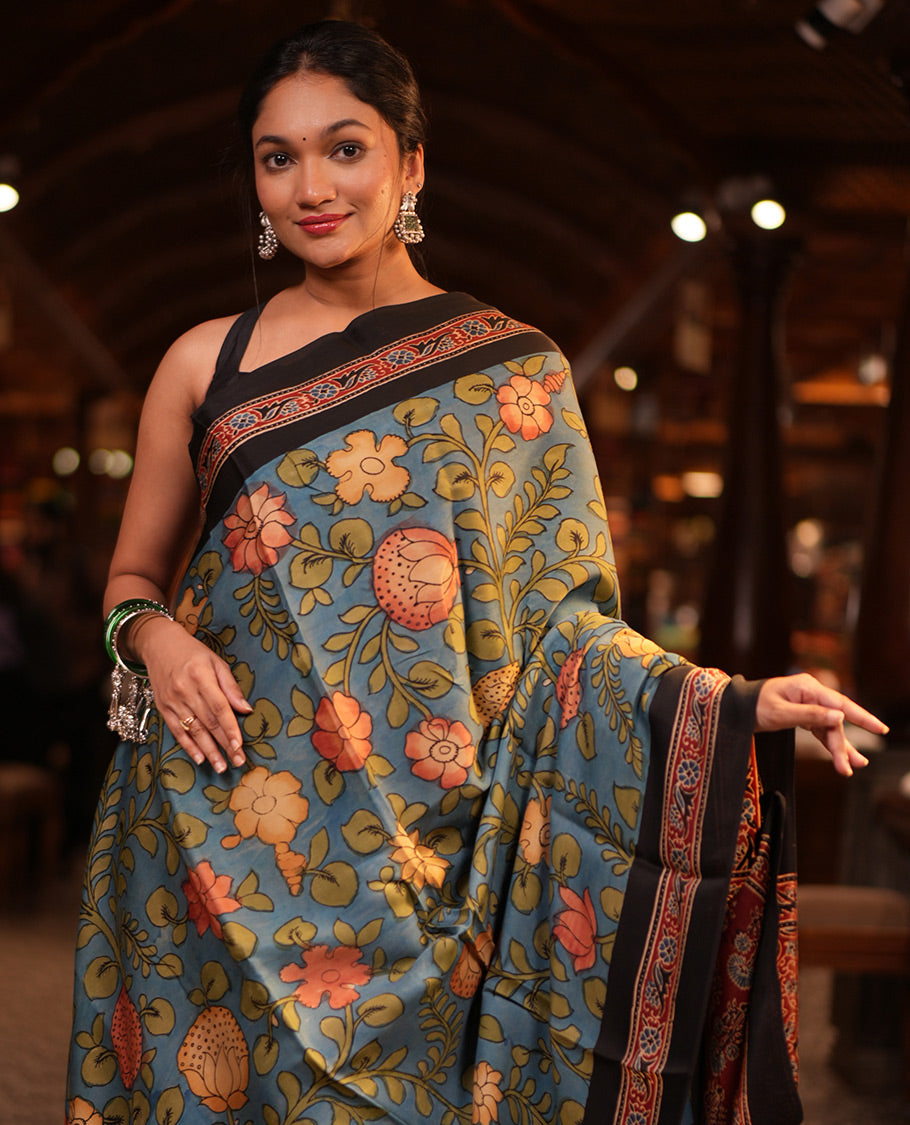 Blue Modal Silk Saree