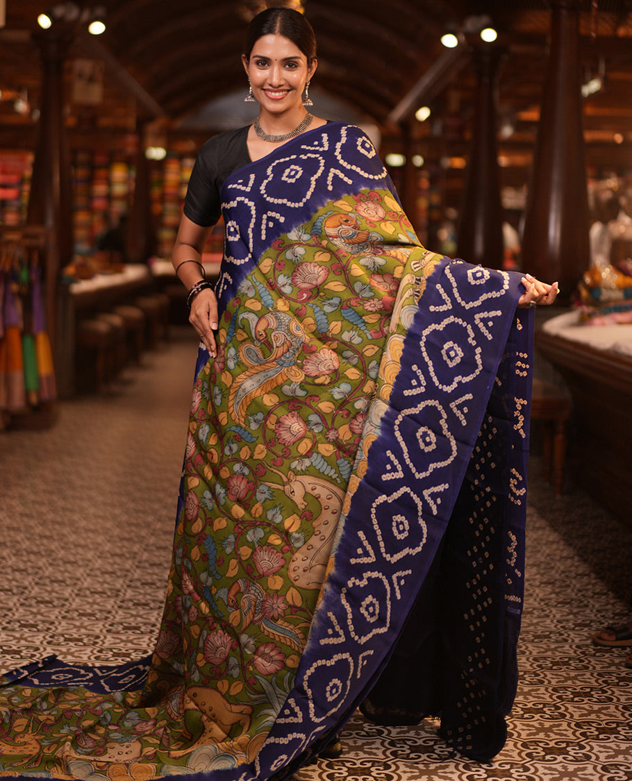 Green Modal Silk Saree