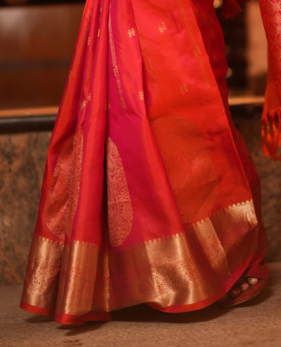 Pink Peach Vasundhara Silk Saree