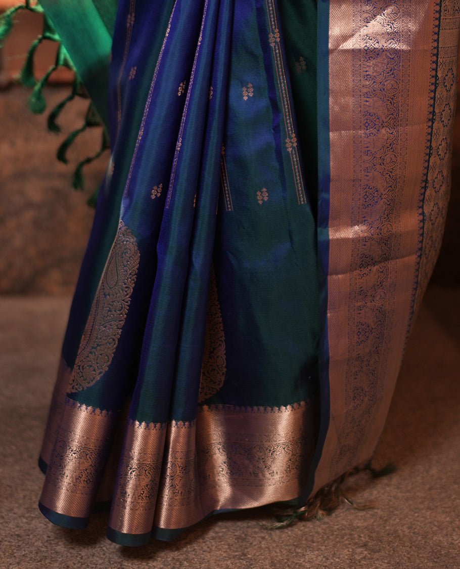 Peacock Green Vasundhara Silk Saree