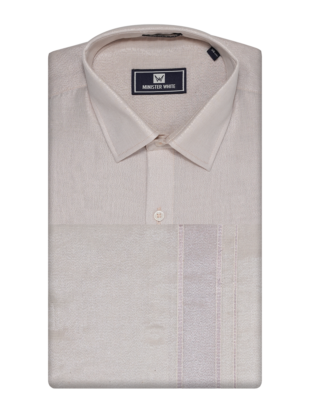 Mens Tissue Almond Colour Dhoti Shirt Wedding Combo Maverick