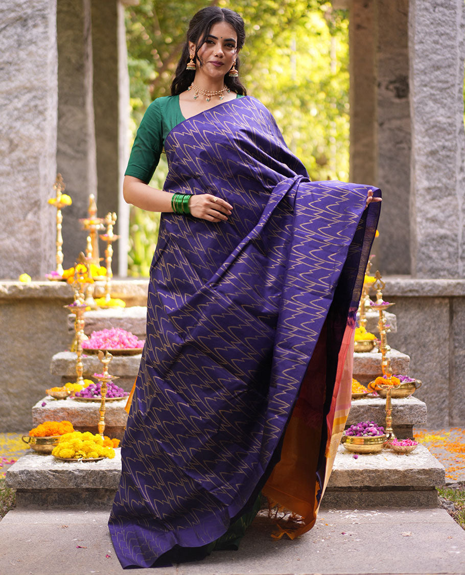 Blue Vasundhara Silk