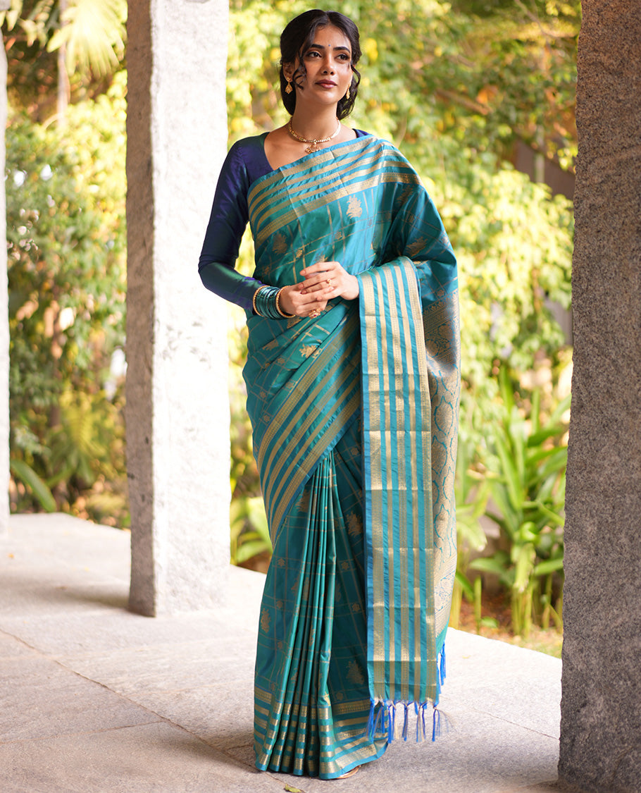 Neelambari Green Budget Silk Saree