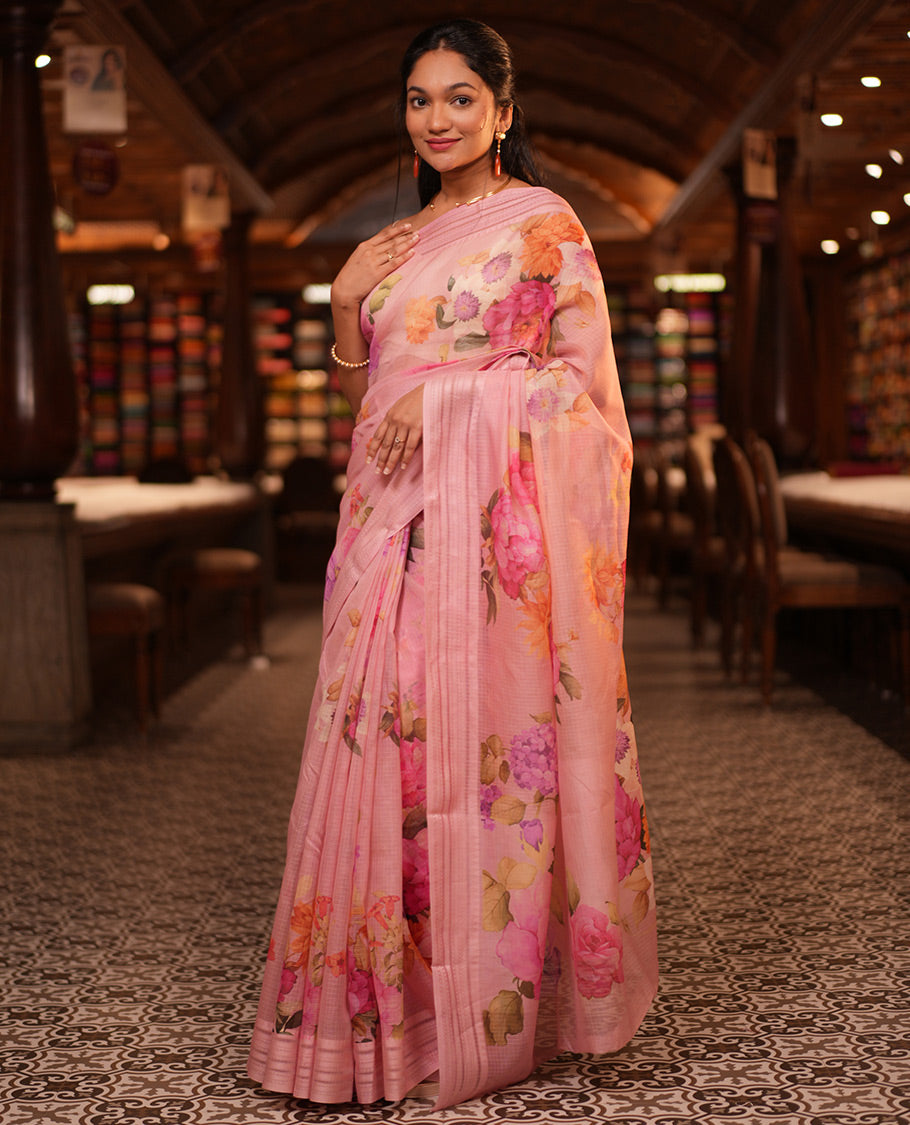 Pink Kota Saree