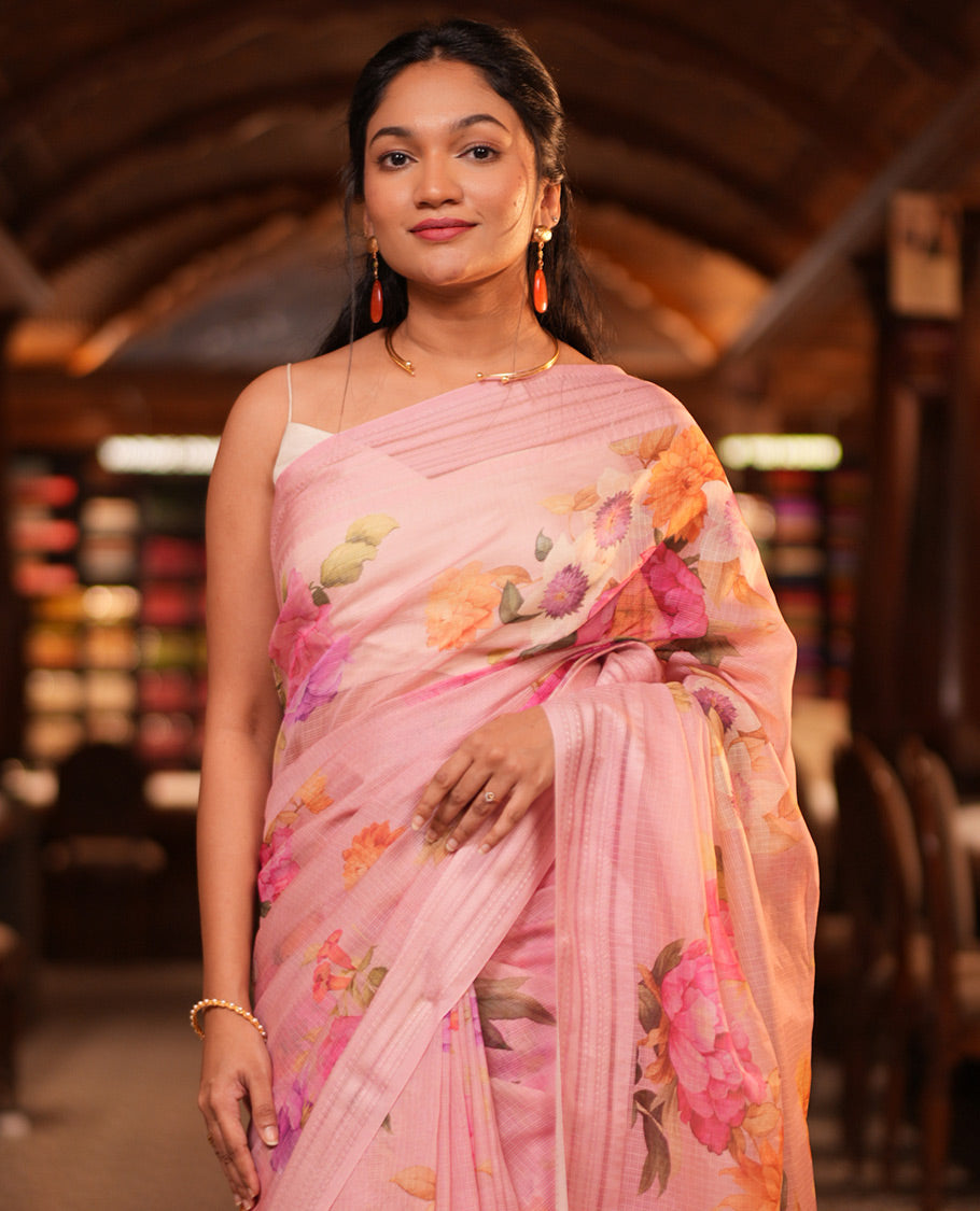 Pink Kota Saree