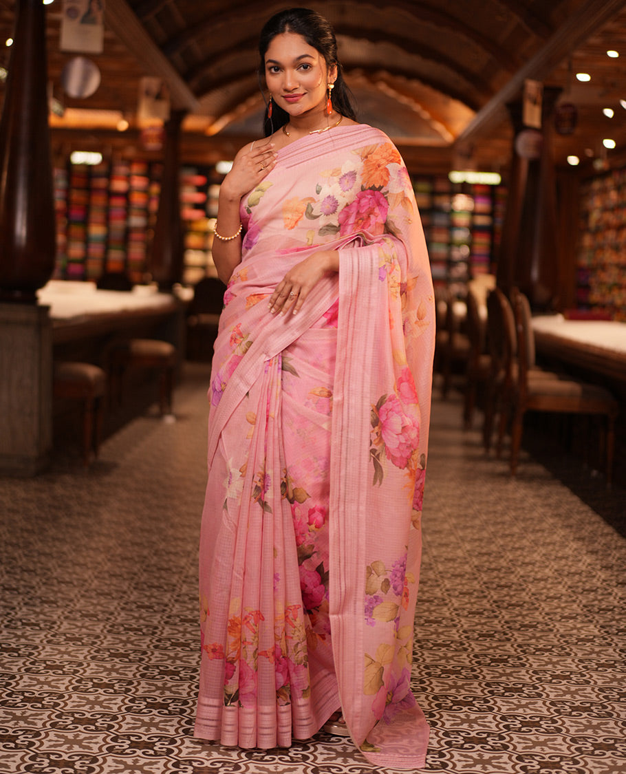 Pink Kota Saree