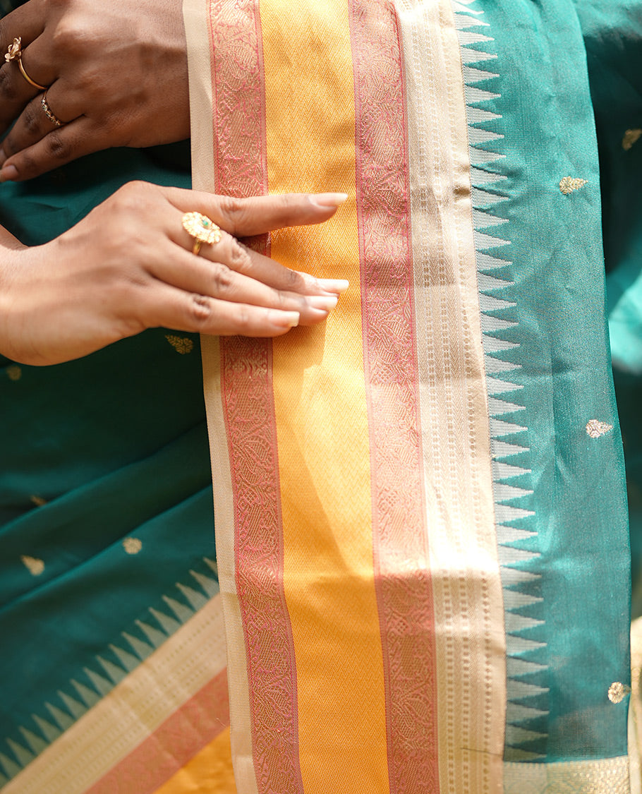 Green Butta Vasundhara Lite Silk Mix Saree