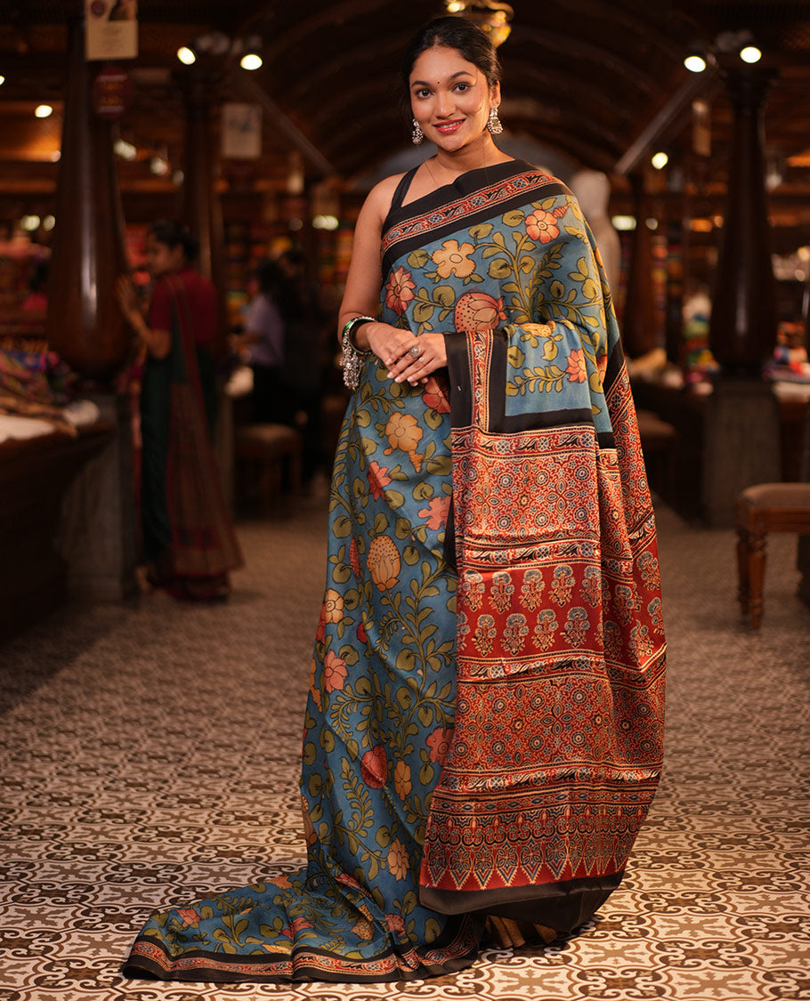Blue Modal Silk Saree