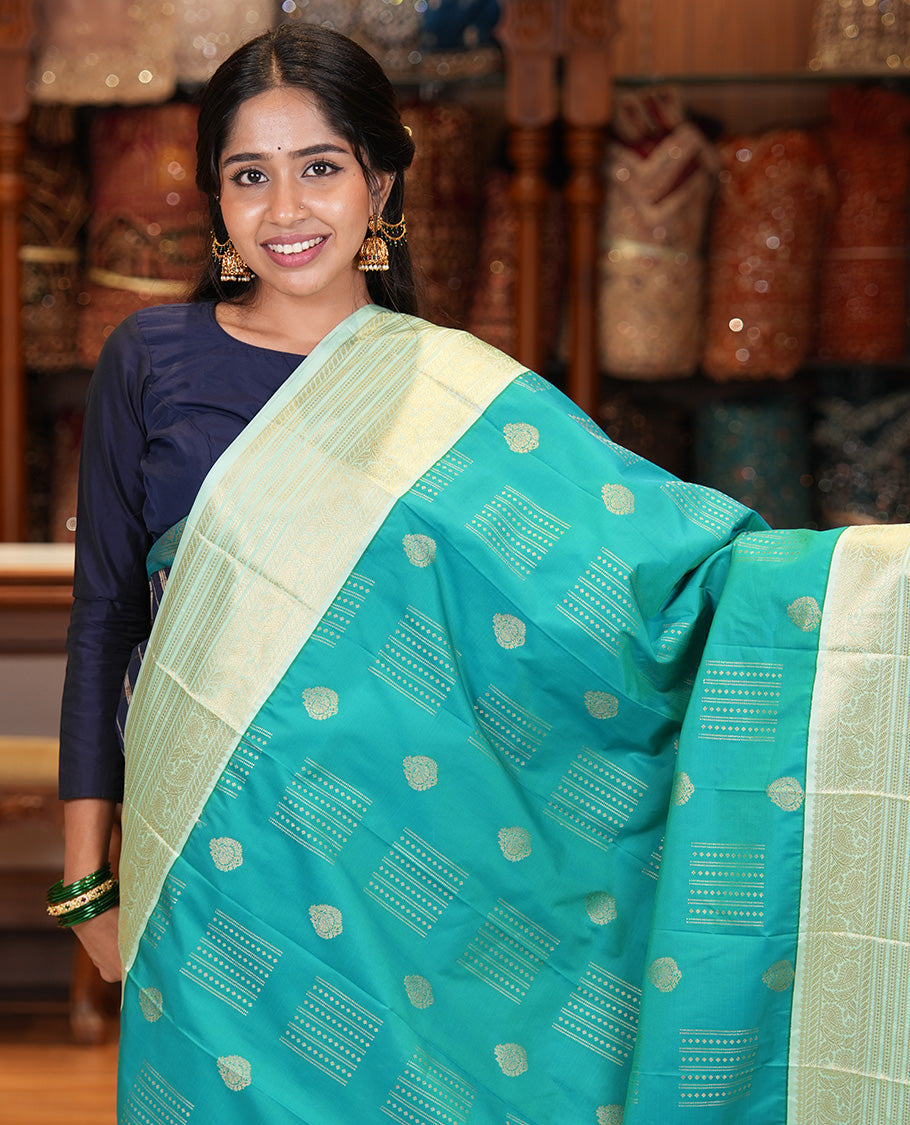 Rexona Green-Pista Green Budget Silk Saree