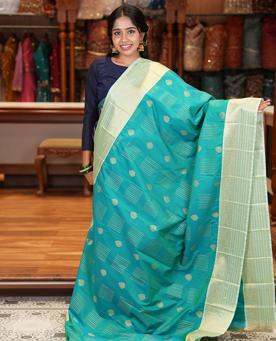 Rexona Green-Pista Green Budget Silk Saree