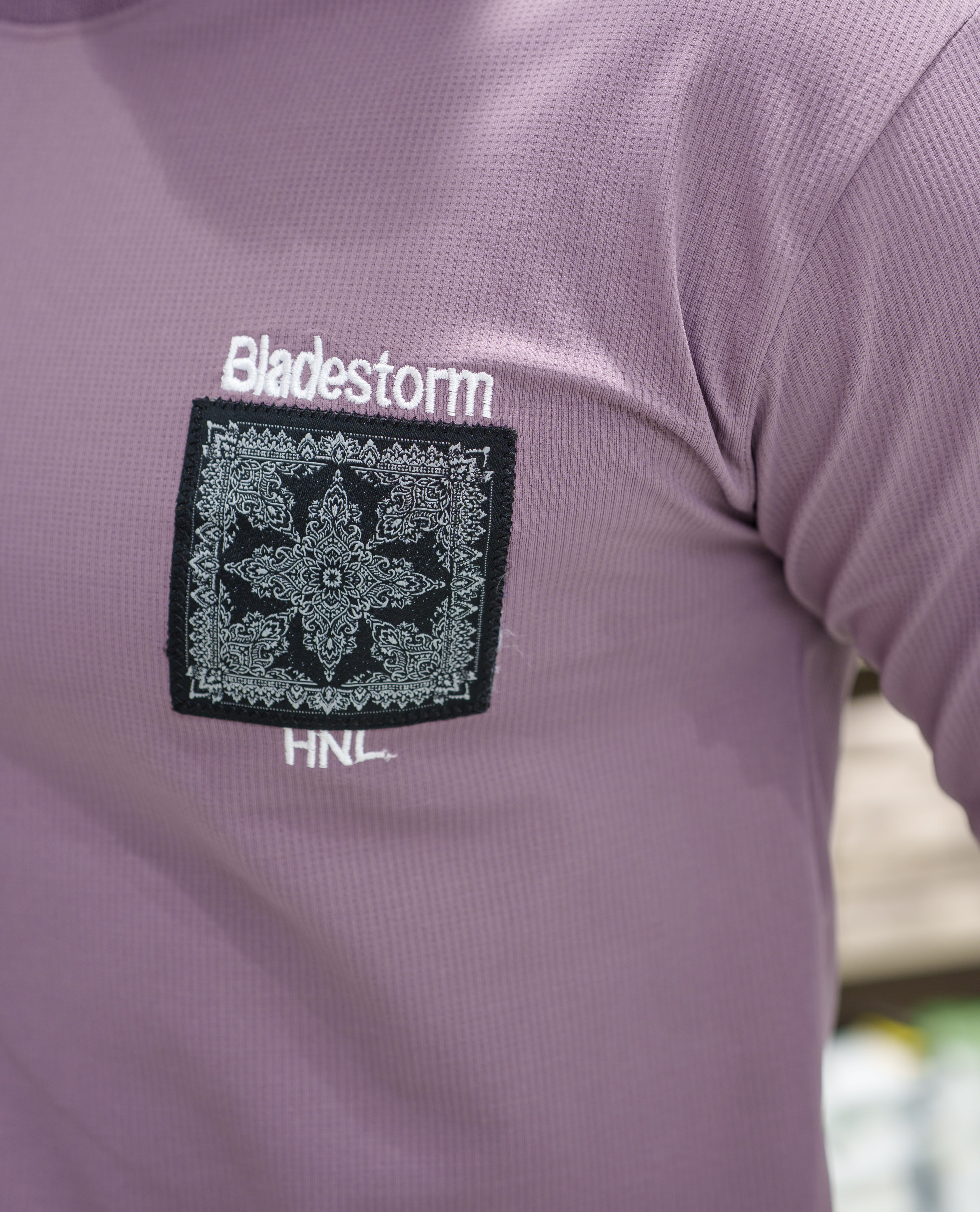 Purple Cotton-Blended T-shirt, Comes with a Unique Back Print, Half-sleeves, Crew Neck, Oversized Fit, and Regular Length