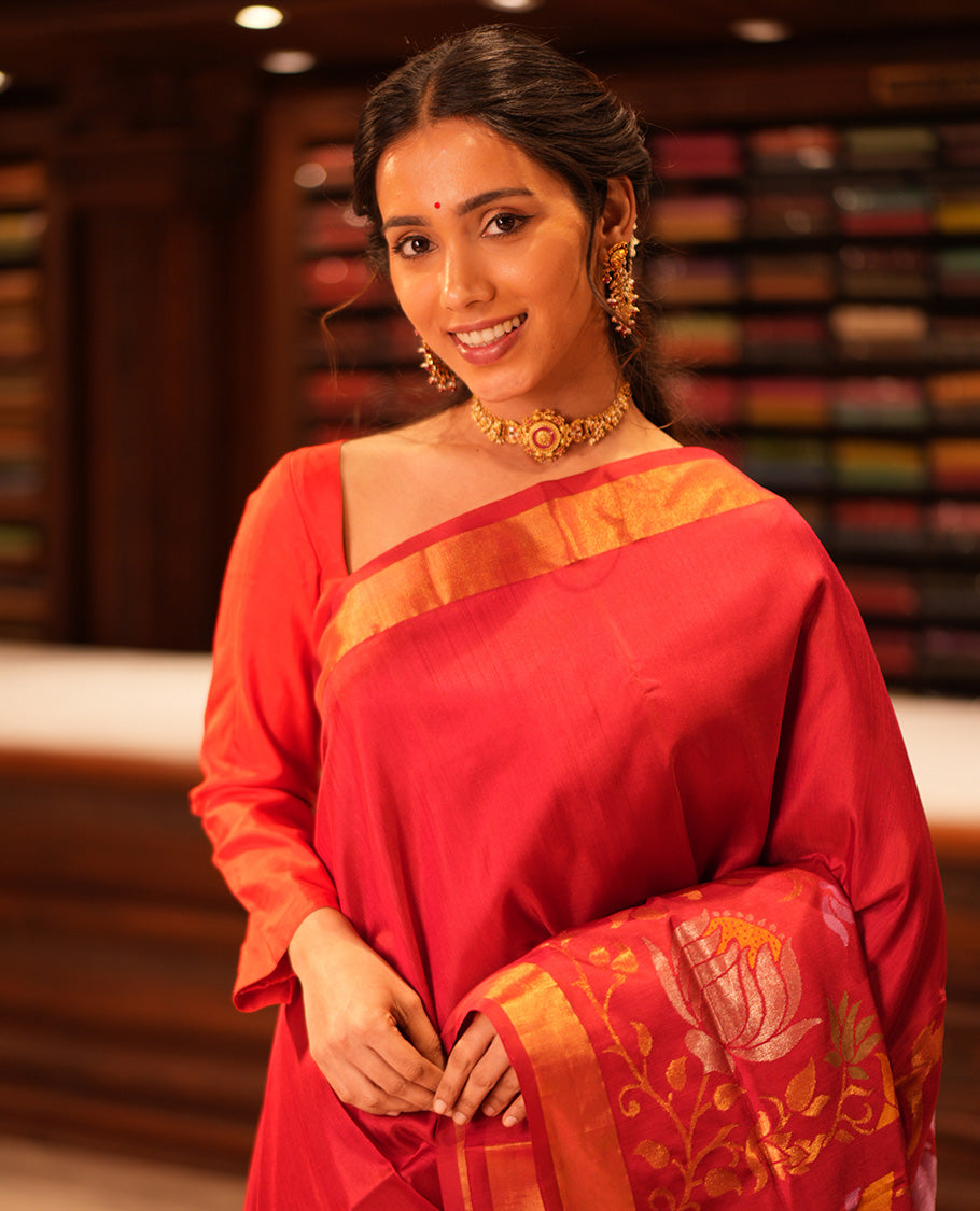 Red Uppada Silk Saree