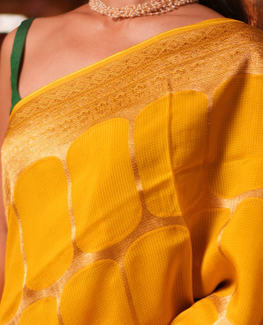 Yellow Fancy Organza